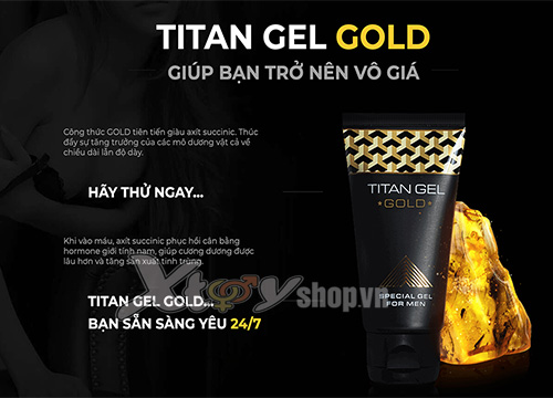 gel bôi titan gold làm to dài dương vật chính hãng tại tphcm