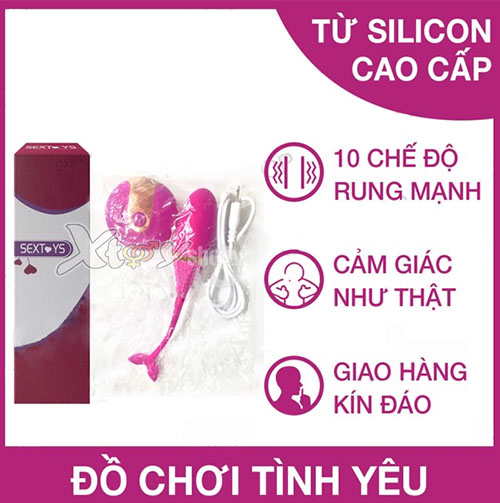 trứng rung dolphin 10 chế độ
