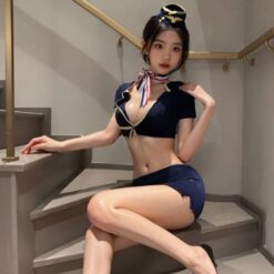 set cosplay nu tiep vien